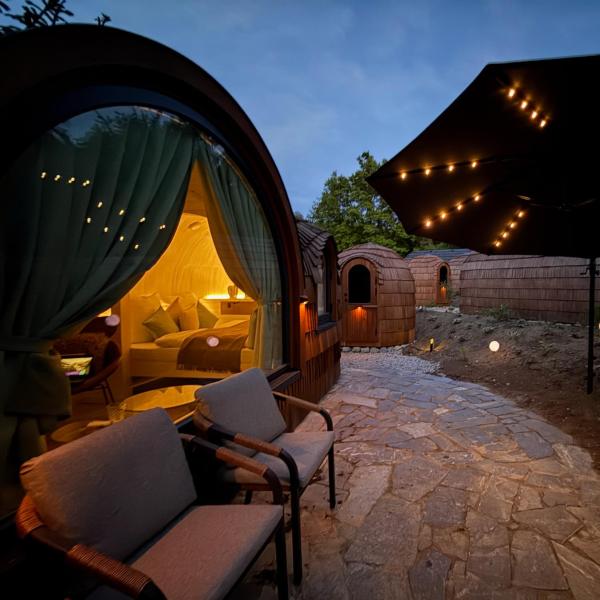 NEU Feinzeit Chalet mit privater Sauna, 予約 シャレー フレンスドルフ Upper Franconia