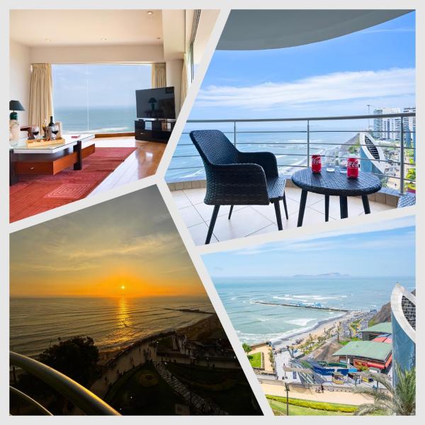 ALU Luxe - Premium Oceanfront Apartments Larcomar, 予約 アパートメント ミラフロレス リマ